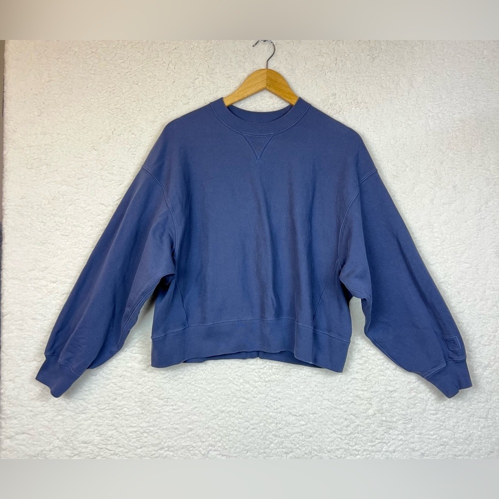 JW ANDERSON Uniqlo Crew Neck Sweatshirt Women’s Size M Cotton Blue